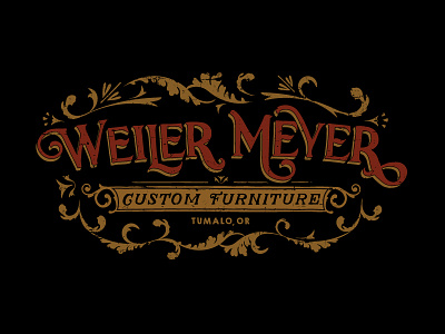 Weiler Meyer Custom Furniture flourish furniture logo logo vintage logo