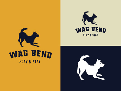 Wag Bend dog dog logo logo play wag