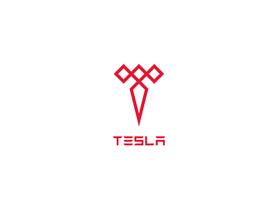 Tesla Logo Concept branding concept design icon logo mark red tesla