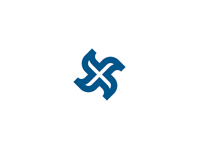 Blue X Logo