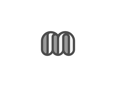 Grey and White M Logo