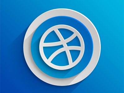 Blue dribbble icon