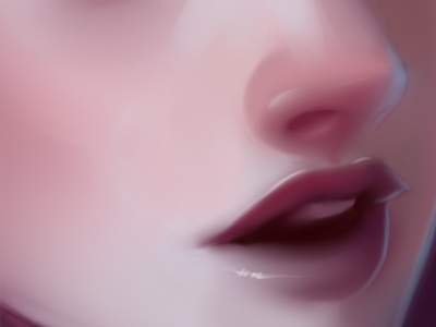 Celia's Lips digital painting girl illustration lips missjosh mouth nose sai