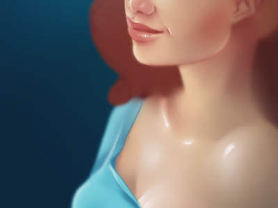 year-ender brunette digital painting girl illustration sai