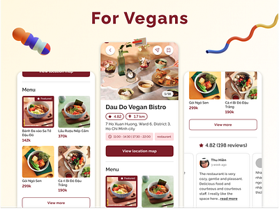 Vegan App food menu mobile ratings restaurant review