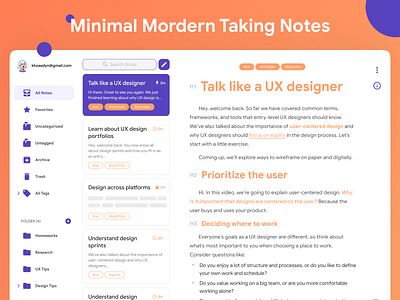 Dribbble Minimal Mordern Taking Notes