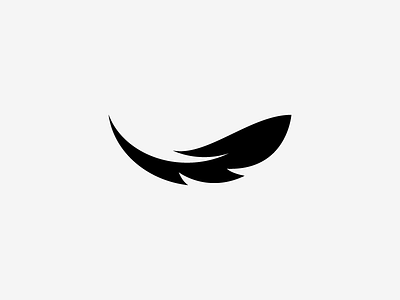 Featherstone bird feather icon logo negative space stone
