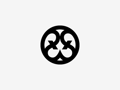 S Monogram circle icon logo mark monogram s symmetric