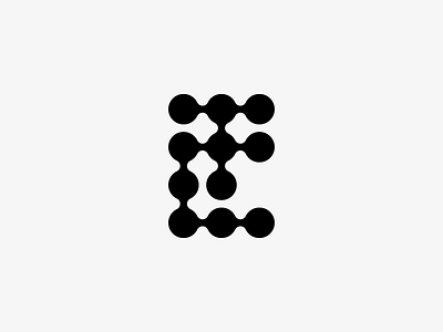 T+C ai connect dots icon logo mark monogram