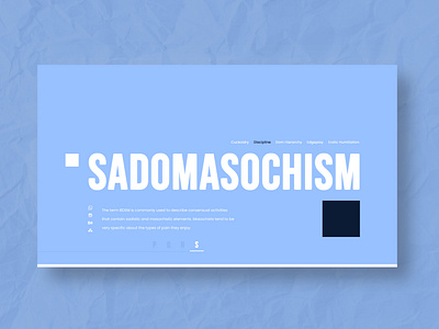 sADOMASOCHISM