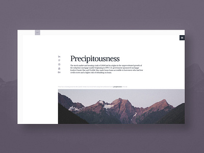 pRECIPITOUSNESS