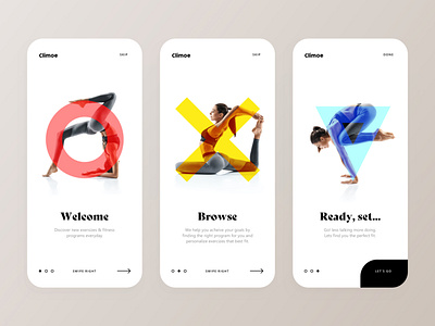 Yoga app onboarding app design onboarding ui yoga