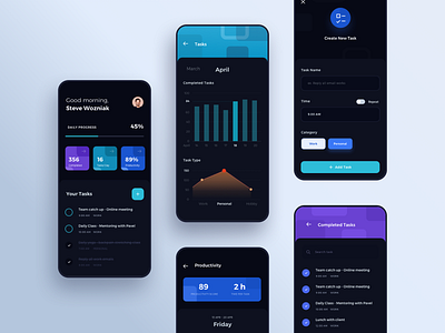 Daily Task - Dark UI - Omnicreativora by Anggit Yuniar Pradito for ...