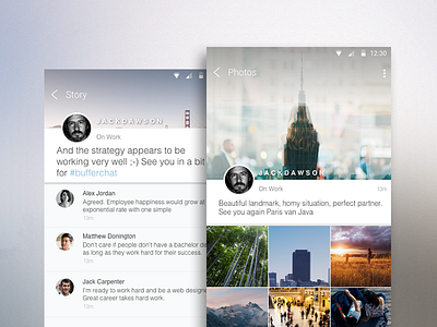 Photo Gallery for Story android app application experience interface lollipop mobile photo story ui ux
