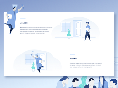 Illustration for Education Platform Website 2 code flat header homepage icon illustration landing page programmer vector