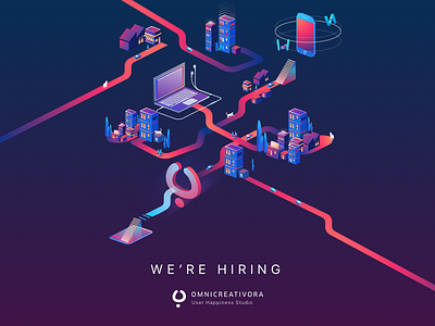 Omnicreativora is Hiring design hiring illustration indonesia isometric job omnicreativora studio ui ux