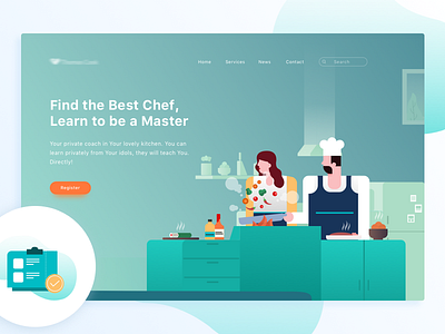 Cooking Courses Website chef cook cooking courses dashboard eat food kitchen