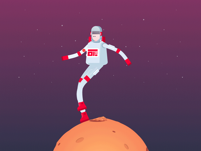 Astronaut - Moonwalk animation astronaut galaxy moonwalk sky spaces
