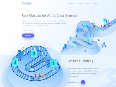 Online Programming Course Landing Page authoring course dashboard e learning education lesson programmer