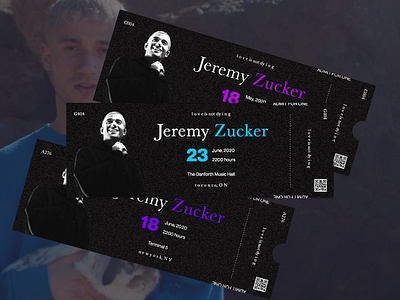 Jeremy Zucker concert tickets concept