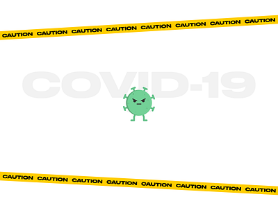 COVID-19 virus caution character coronavirus covid19 cute design germ green illustration minimal virus