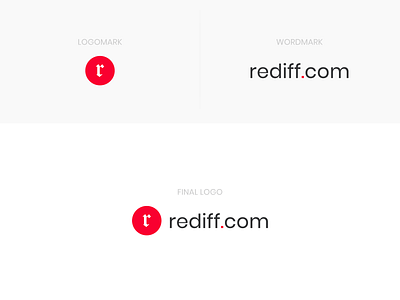 Rediff.com logo redesign concept app branding concept design icon illustration logo logomark minimal rediff ui ux vector wordmark