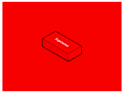Supreme Brick 🧱 brick design illustration minimal red supreme ui ux vector