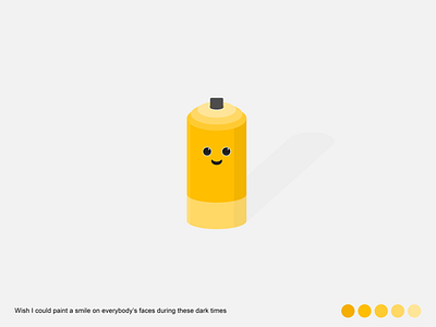 Paint a smile | Spray Can design illustration minimal paint smile spray can yellow