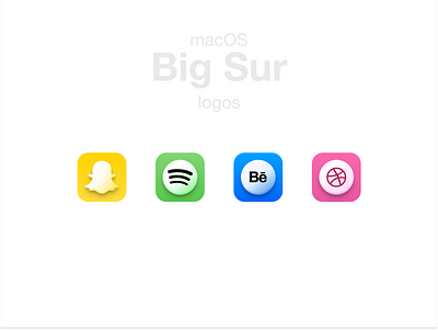 Mac Big Sur logos apple behance big sur design dribbble figma icon illustration logo macos snapchat spotify ui ux