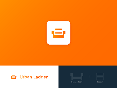 Urban Ladder rebranded logo concept branding concept design furniture icon illustration logo logotype minimal urban ladder