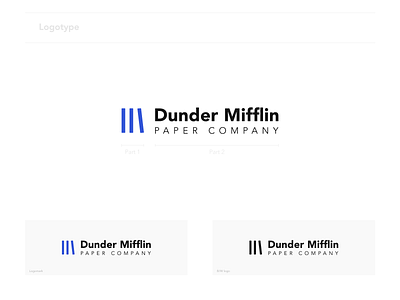Dunder Mifflin logo branding concept design dunder mifflin icon idenity logo logotype minimal paper company