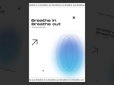 Breathe in, Breathe out poster branding design minimal poster typo typography