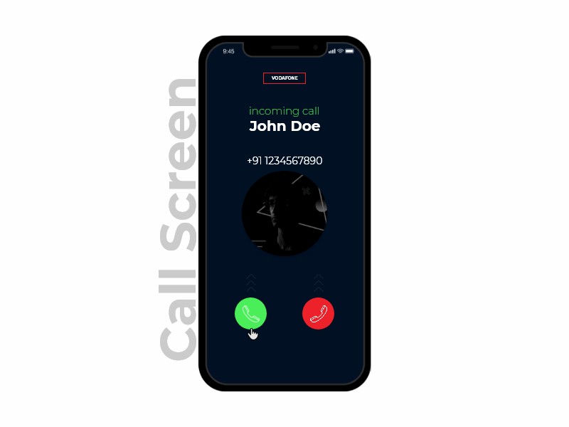 Call Screen app animation auto animate call screen concept creative design iphone 10 minimal phone phone app ui xd