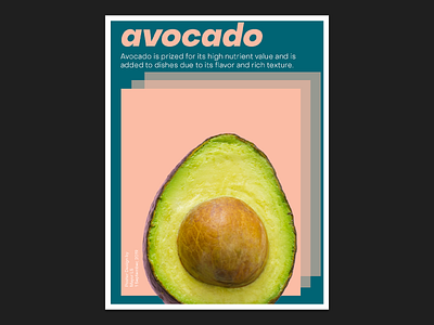 Avocado poster avocado design fruit pink poster poster design typography