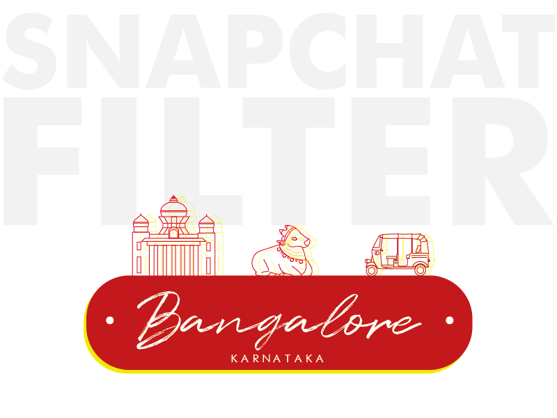 Bangalore Snapchat filter- Weekly Warm-Up Prompt No. 1 bangalore design dribbbleweeklywarmup illustration red snapchat snapchat filter weekly challenge yellow