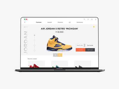 Veg Non Veg sneaker store website mockup apple ecommerce design shoes sneakers store ui ux veg non veg web design website