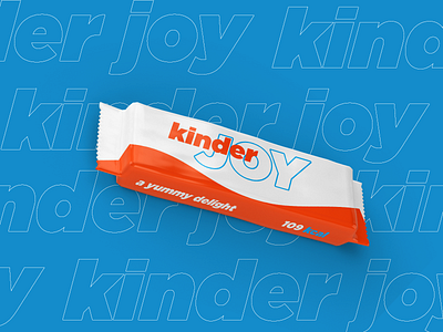 Kinder joy- Weekly Warm-Up Prompt No. 3 branding chocolate design dribbbleweeklywarmup kinderjoy orange redesign vector