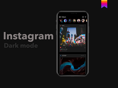 A mock of Instagram dark mode