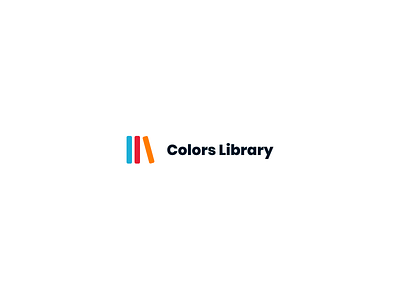 Colors Library logo concept app branding colors design flat illustration library logo typography vector web