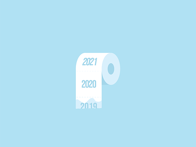 Ah sh*t here we go again! 2019 2020 blue design illustration illustrator minimal tissue toilet paper