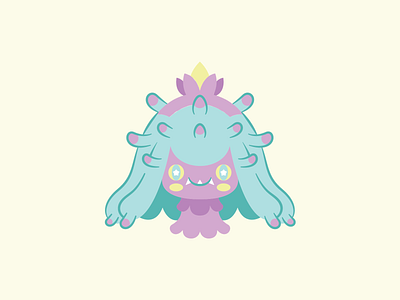 Mareanie cute design flat illustration mareanie pokemon vector