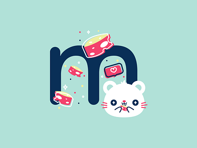 M 26daysoftype 36daysoftype cute flat illustration mouse vector