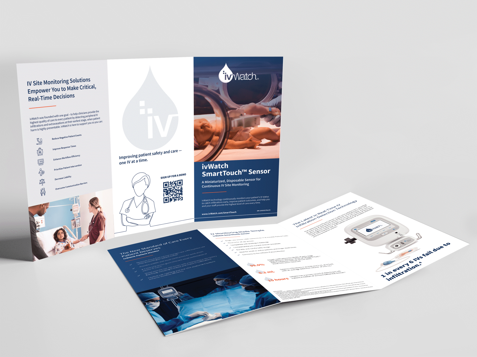 Promotional Trifold Brochure biotech branding brochure collaterals corporate design flyer graphic design layout marketing medical print product launch trifold trifold brochure typography