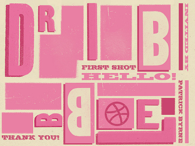 Dribbble First shot debut first hello texture type