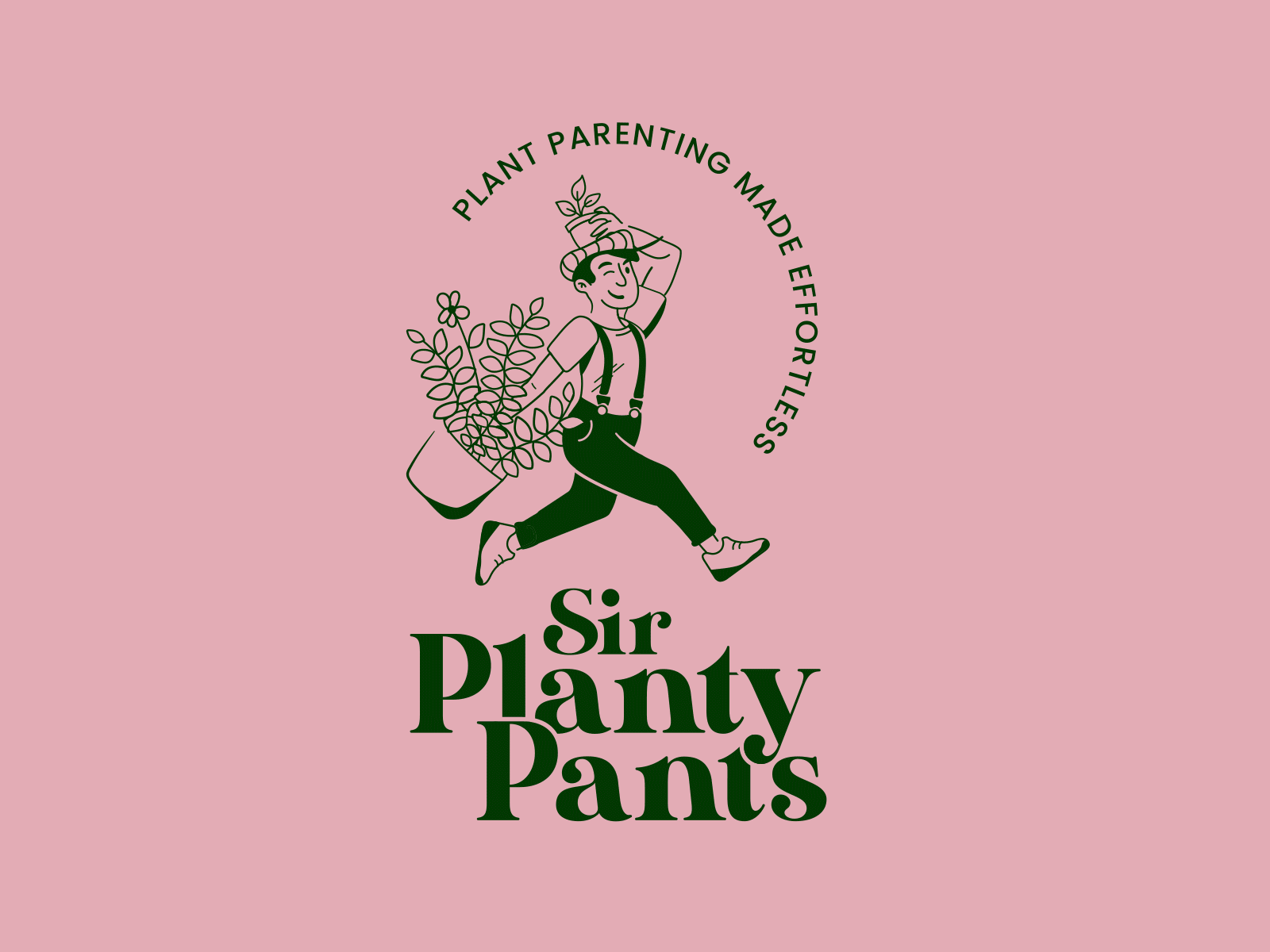 Sir Planty Pants Logo design branding design illustration logo