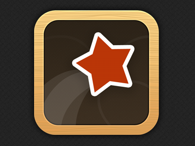 My Dream Life Job Board App Icon app icon iphone red star texture wood