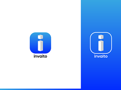 Invaito Logo branding gradient logo minimal