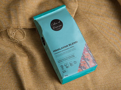 Coffee Bean Package 2 branding coffee bag coffee bean earthy nepali
