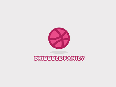 Dribbble.com Family ball brand branding designer dribbblers graphic icon identity logo purple trademark wordmark