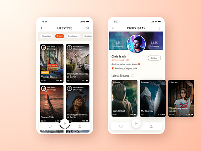 Streaming App app mobile mobile app product design streaming ui uiux